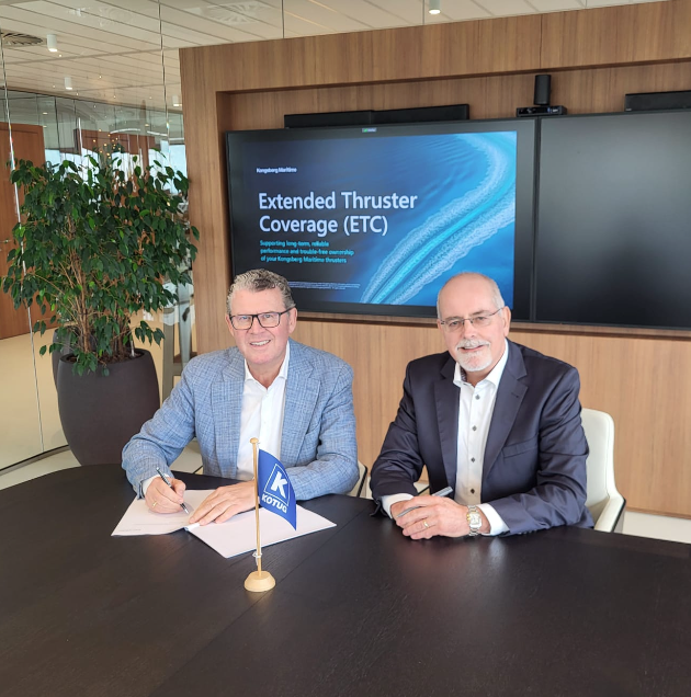 Kongsberg Maritime secures Extended Thruster Coverage agreement with KOTUG for five terminal/offshore support tugs